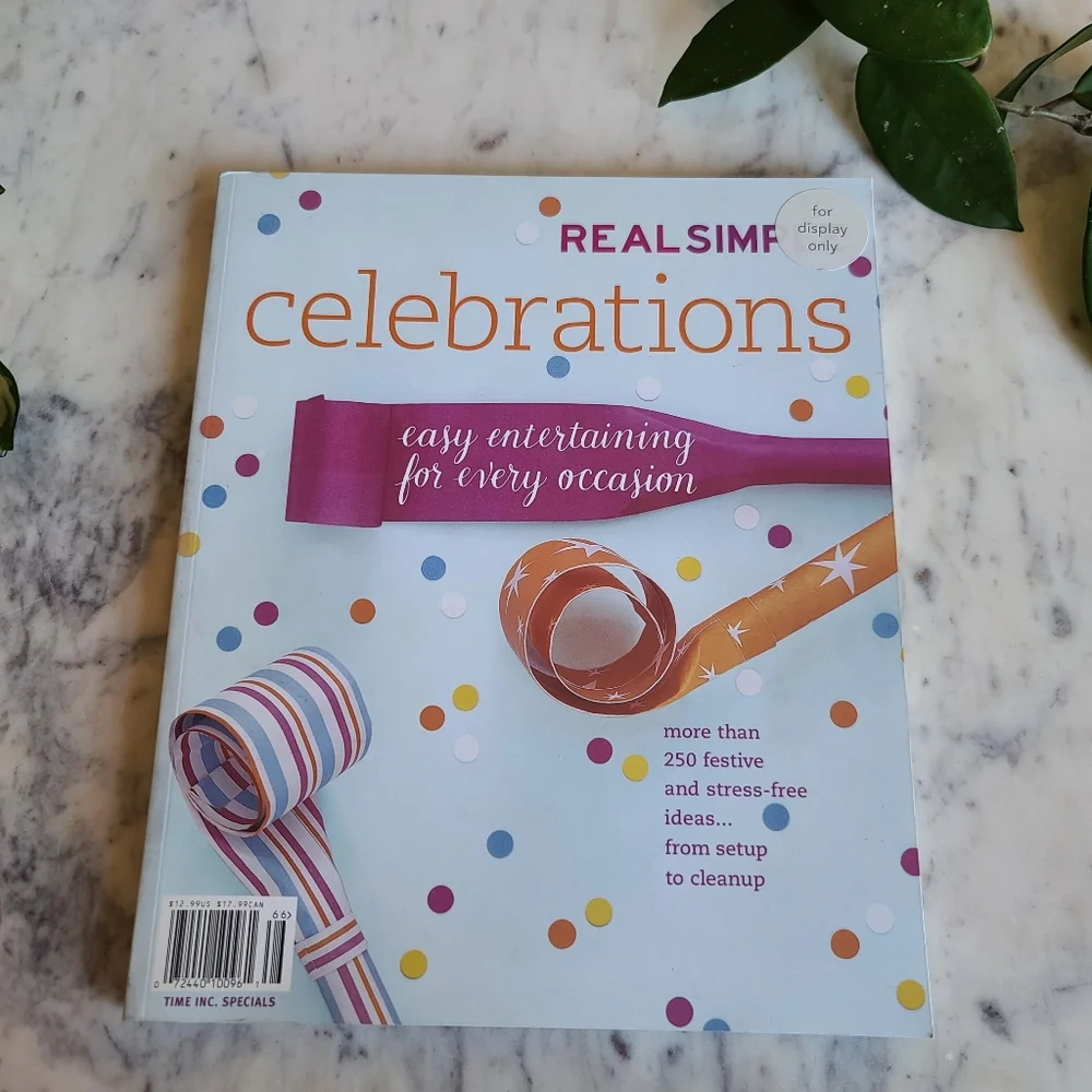 Real Simple Celebrations & Meals Made Easy Cookbook Bundle Set of 2
